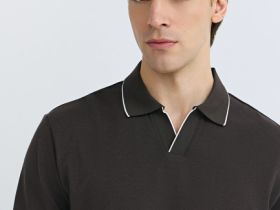 Поло из шелковистого пике, Коричневый