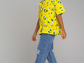 Фуфайка трикотажная для девочек (футболка)