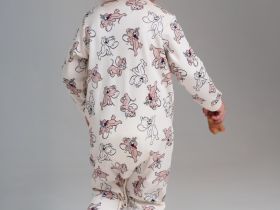 Комбинезон детский трикотажный для девочек, 2 шт в комплекте