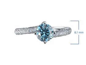 Кольцо из белого золота э0912кц08210006_blue