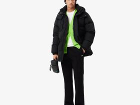 Мужской водонепронецаемый пуховик Lacoste с капюшоном