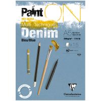 Альбом-склейка для смешанных техник Clairefontaine "Paint'ON Denim Blue" А5 15 л 250 г, джинсовый