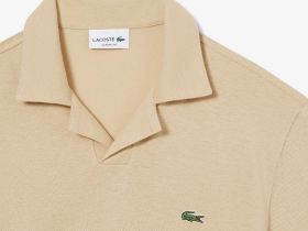 Мужское хлопковое поло Lacoste из смеси льна