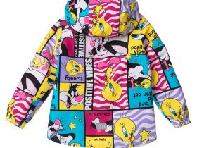 Куртка текстильная с полиуретановым покрытием для девочек (ветровка)