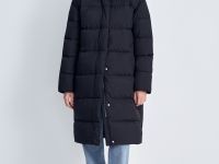 Пуховое пальто прямого кроя