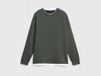 Свитшот с имитацией футболки, Зеленый