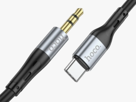 Кабель Hoco UPA22 Audio Conversion (3.5mm) на (Lightning) 100см силиконовый (черный)