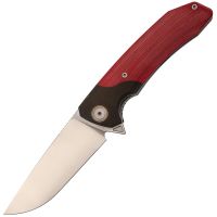 Складной нож Maxace Goliath Red, сталь Bohler K110, рукоять G10 красный/темный больстер