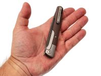 Складной нож Nimo Attendant, сталь дамаск, рукоять G10, коричневый