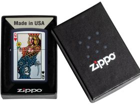 Зажигалка ZIPPO Queen Design с покрытием Navy Matte, латунь/сталь, синяя, матовая