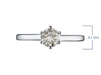 Помолвочное кольцо из белого золота с бриллиантом э4001кц07200219