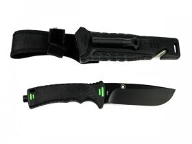 Нож для выживания с огнивом и точилкой Ganzo G8012, черный