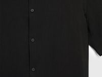 Рубашка из вискозы с коротким рукавом, Черный