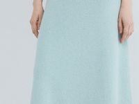 Вязаная юбка А-силуэта, Зеленый