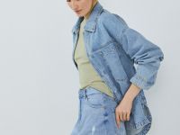 Джинсовая юбка мини, Голубой