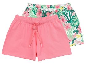 Шорты трикотажные, 2 шт. в комплекте для девочки