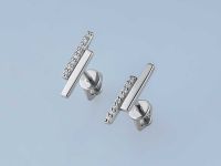 Пусеты из белого золота с бриллиантами э0901пс03210509