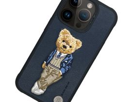 Чехол-накладка Zuck Bear London Classic Kapak - Westminster Ace для Apple iPhone 15 Pro Max искусcтвенная кожа (синий)