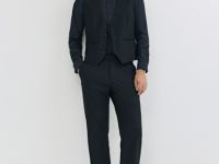 Рубашка с острым воротником, Черный