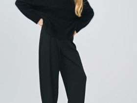 Брюки О-силуэта, Черный