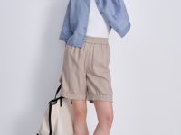 Шорты из хлопка и льна