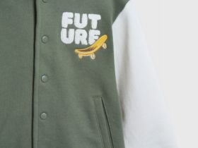 Бомбер с капюшоном для мальчиков, Зеленый