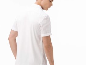 Мужская льняная рубашка Lacoste приталенного кроя