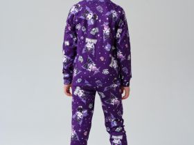 Термокомплект трикот. для девочек: фуфайка (футболка) с длин. рук, брюки для эпизод. использования