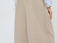 Широкие брюки с шерстью O'STIN x Яндекс Книги, Бежевый
