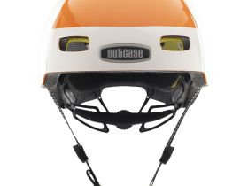 Nutcase Шлем защитный Nutcase Little Nutty Lightnin, цвет Белый-Оранжевый, ростовка XS