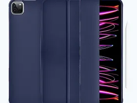 Чехол-книжка WIWU Classic II Case для Apple iPad 10.9"/11" (2018-2021) (полиуретан с подставкой) (GF-02) (темно-синий)