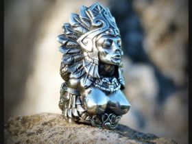 Бусина для темляка Жрица, мельхиор