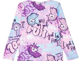 Фуфайка трикотажная для девочек (футболка с длинными рукавами)