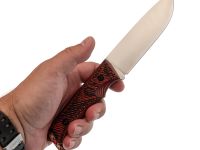 Нож Pocket Wolf Универсал конвекс, сталь AUS10Co, рукоять G10, черно-красный