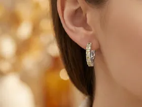 Серьги из серебра с цитринами э0620сг01260360