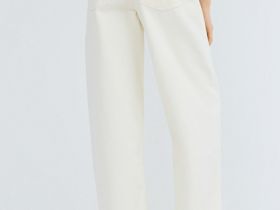 Джинсы Barrel с высокой посадкой, Бежевый