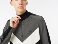 Мужской ретро свитер Lacoste Regular Fit на молнии
