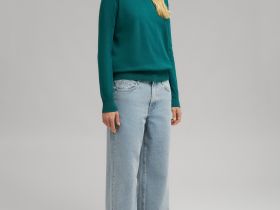 Джемпер полуприлегающего кроя из хлопка