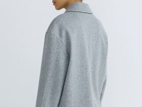 Куртка из пальтовой ткани, Серый