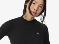 Лонгслив женский Lacoste хлопковый в рубчик