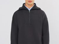 Джемпер с воротником-стойкой на молнии, Коричневый