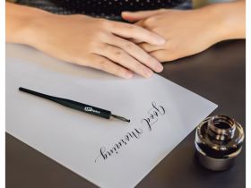 Перья каллиграфические ArtSpace, круглые, 6шт. с держателем, в пакете