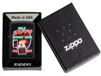 Зажигалка ZIPPO Classic с покрытием Black Matte, латунь/сталь, черная, матовая, 38x13x57 мм