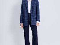 Однобортный жакет в клетку