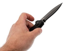 Складной нож Obertech ns-01 thumb stud, сталь VG-10, рукоять G10, черный