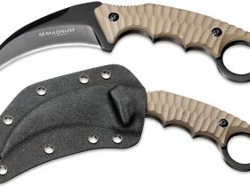 Нож-керамбит Boker Magnum Spike Karambit, сталь 440A, рукоять G10, песочный
