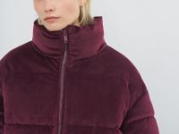 Утеплённая куртка из вельвета, Фиолетовый
