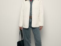 Утепленная куртка с вельветовым воротником