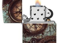 Зажигалка ZIPPO Compass Design с покрытием 540 Matte, латунь/сталь, разноцветная