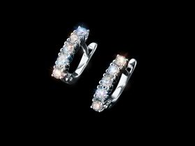 Серьги из белого золота с бриллиантами э4701сг10161600